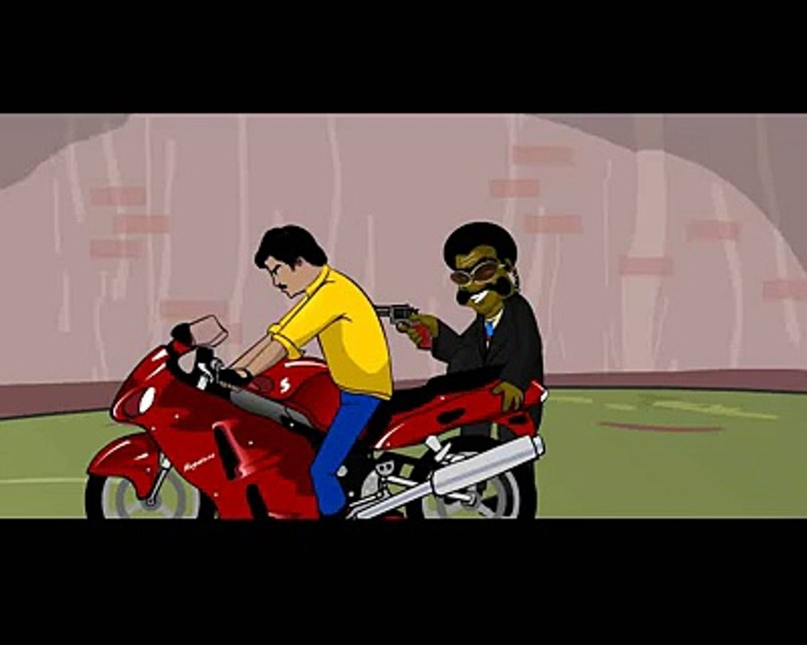 Amazing Rajni Action In Animated Version