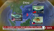 U.S. warship near Chinese islands raises tensions