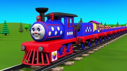 Aprende a contar del 1 al 10 con el tren Chucu-Chuu Los números en español para niños Dibujo animado