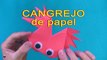 Cómo hacer un cangrejo de papel. Papiroflexia. Origami. Animales de papel