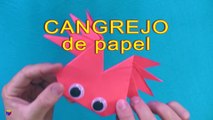 Cómo hacer un cangrejo de papel. Papiroflexia. Origami. Animales de papel