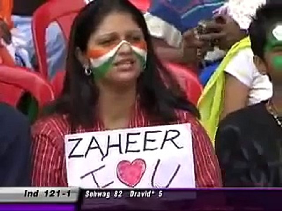 Cricketers flirting with a girl in live match
