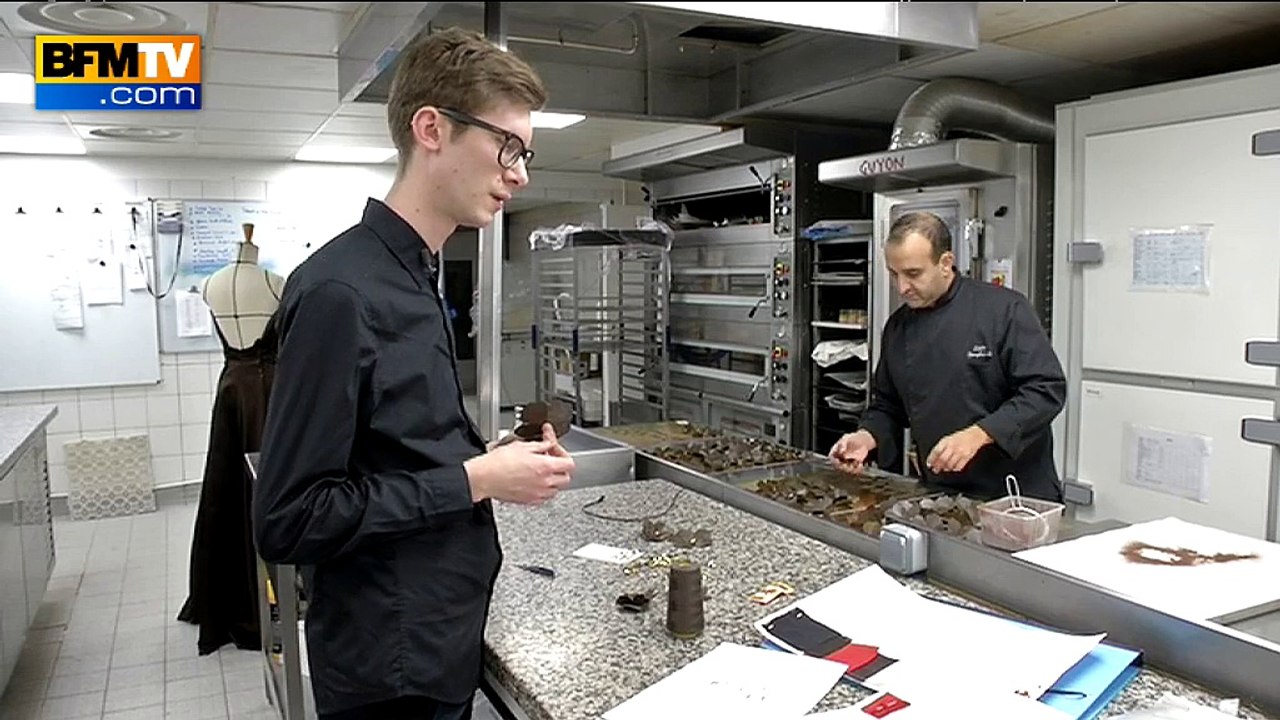 Salon du chocolat: quand un chef pâtissier et un créateur haute couture réalisent une robe