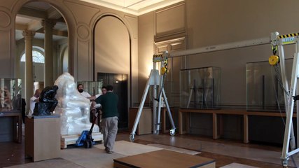 Réinstallation du Baiser pour la réouverture du musée Rodin 12 novembre 2015