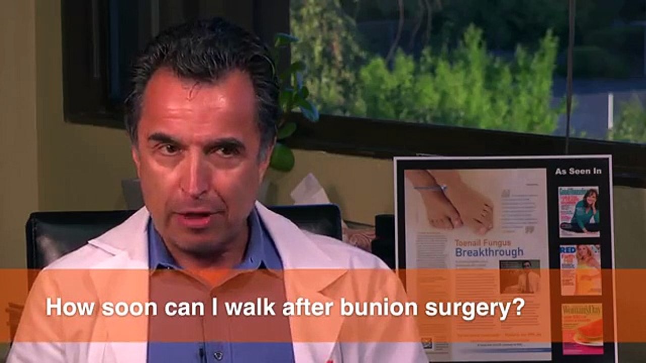 How soon can I walk after Bunion surgery?
