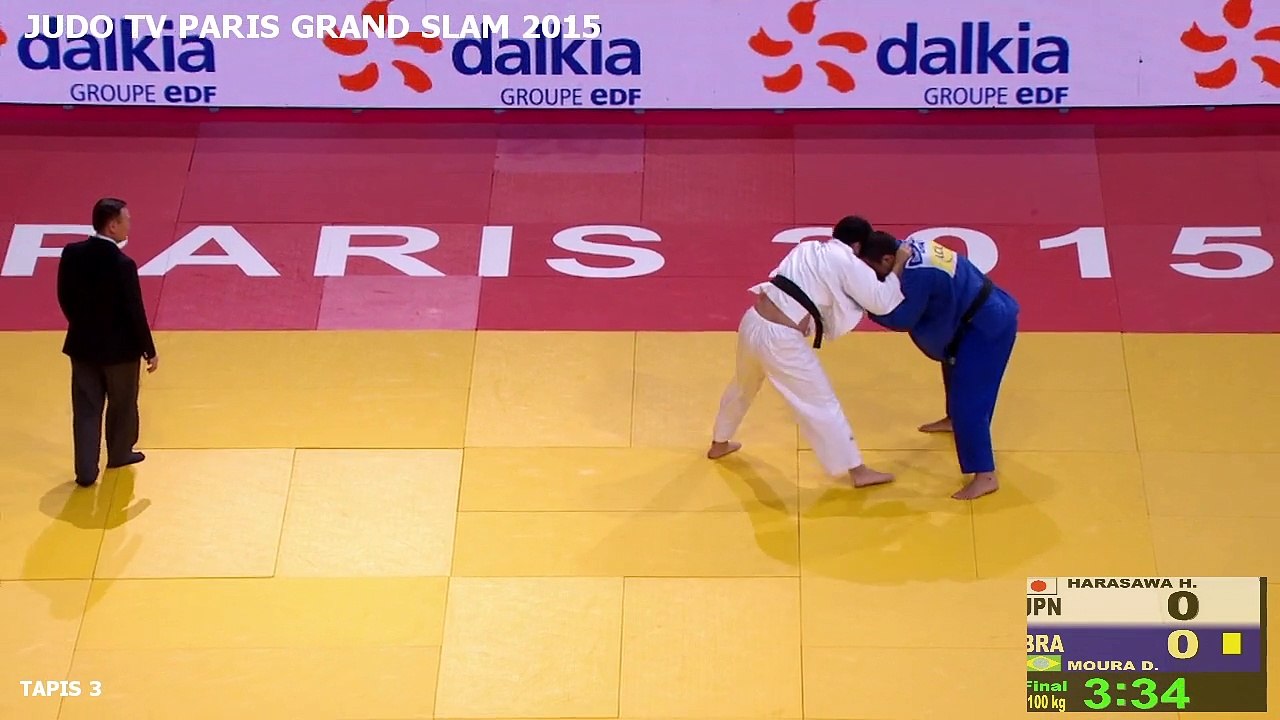 FINALE +100 KG - HARASAWA (JPN) VS. MOURA (BRA) - PARIS GRAND SLAM 2015