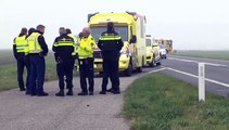 Automobilist zwaar gewond bij frontale botsing met vrachtwagen op de Eemshavenweg - RTV Noord