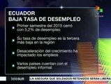 CEPAL: Ecuador, tercer país de AL con la tasa más baja de desempleo