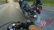 HAYABUSA Motorcycle STUNTS On Highway WHEELIES + DRIFTING BUSA GSXR 1300 Street Bike Stunt