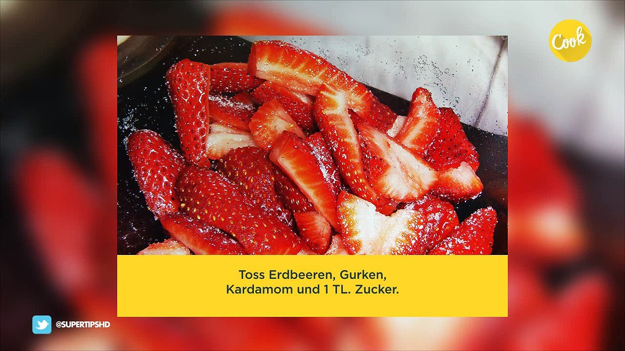 Erdbeer Gurken Salat in fünf einfachen Schritten