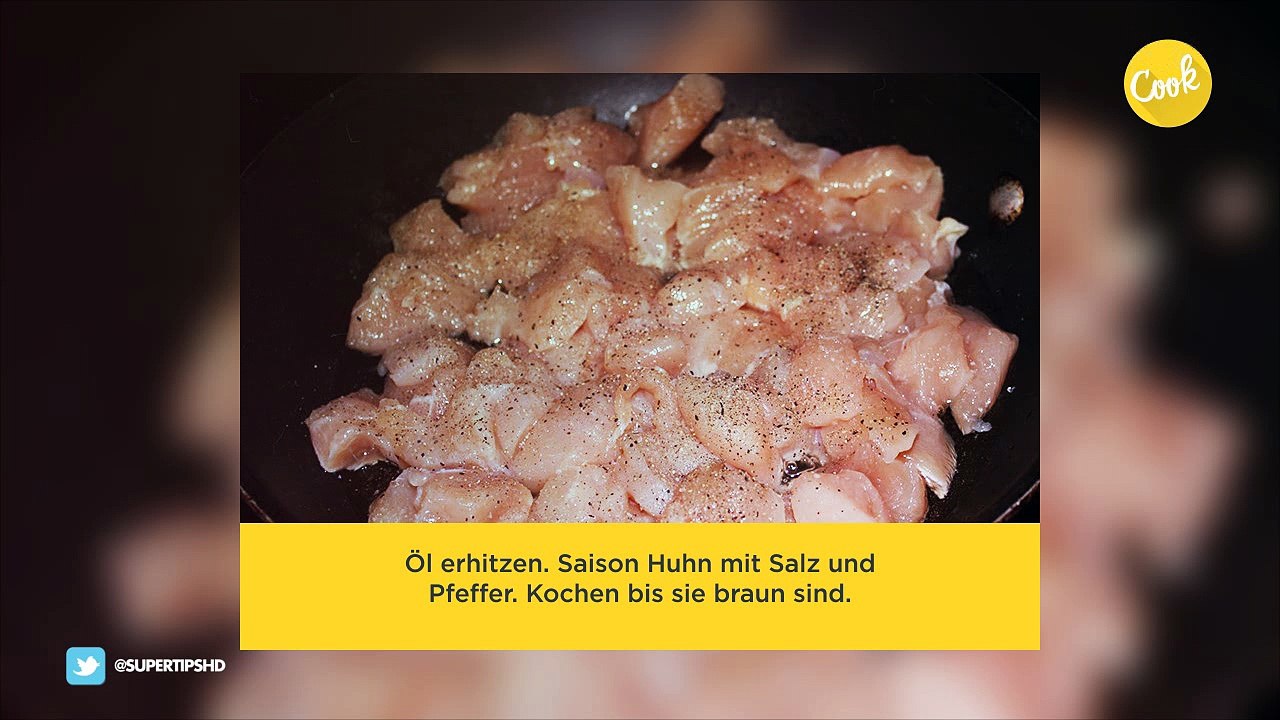 Pan-gebratenes Huhn mit Kichererbsen