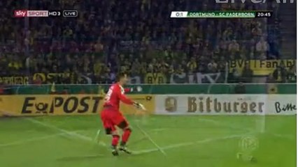 Srdjan Lakic Goal - Dortmund 0 - 1 Paderborn