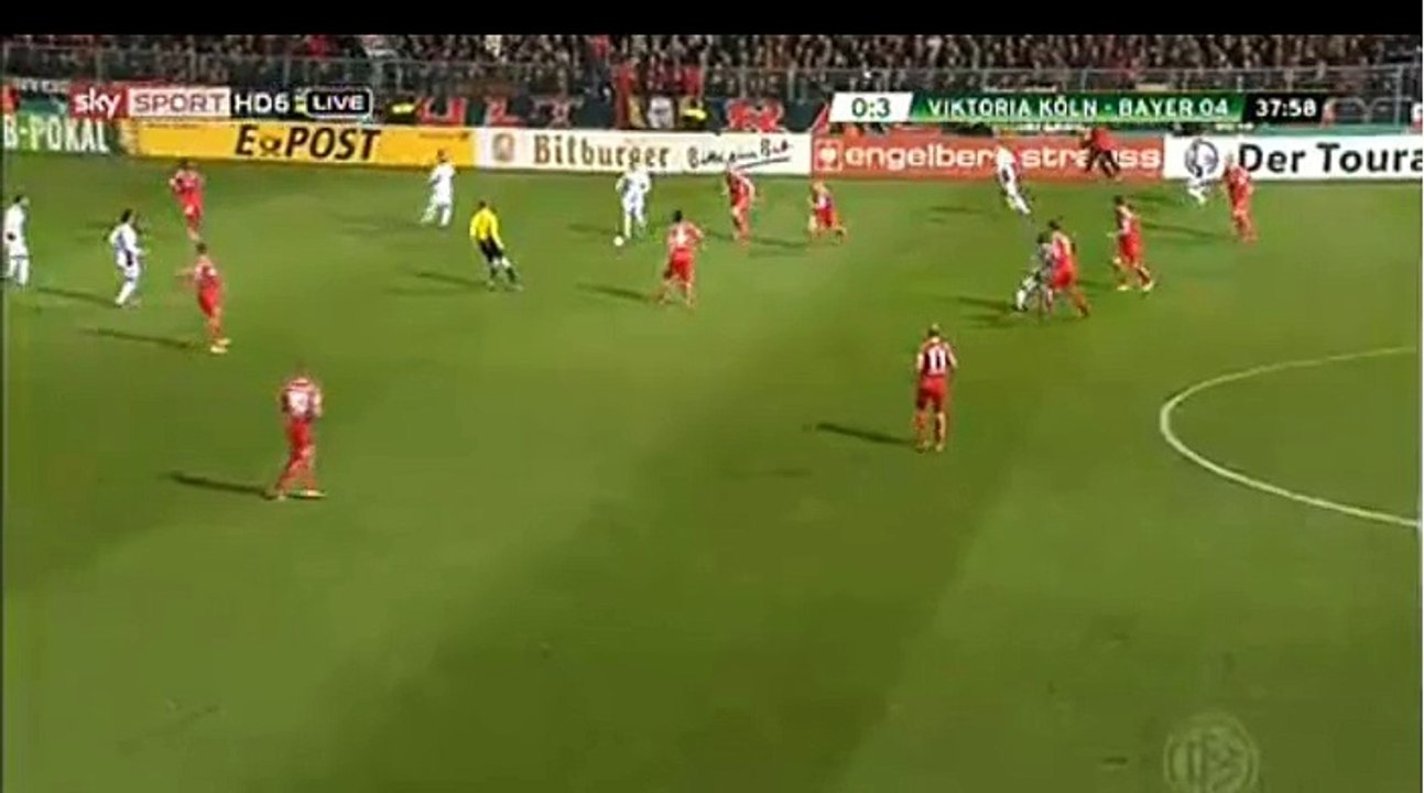 Chicharito Goal - Viktoria Koln 0 - 3 Bayer Leverkusen - DFB Pokal - 28/10/2015