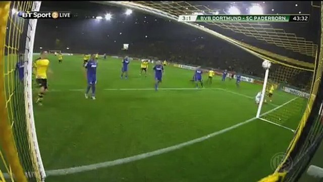 Shinji Kagawa Goal - Dortmund 3 - 1 Paderborn - DFB Pokal - 28/10/2015