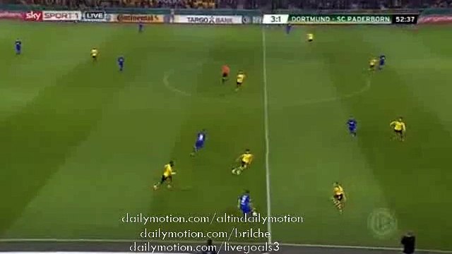 Henrik Mkhitaryan Fantastic Shot - Dortmund v. Paderborn - DFB POKAL 28.10.2015
