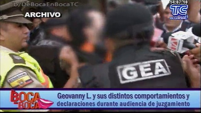 Geovanny L. y sus distintos comportamientos y declaraciones durante audiencia de juzgamiento