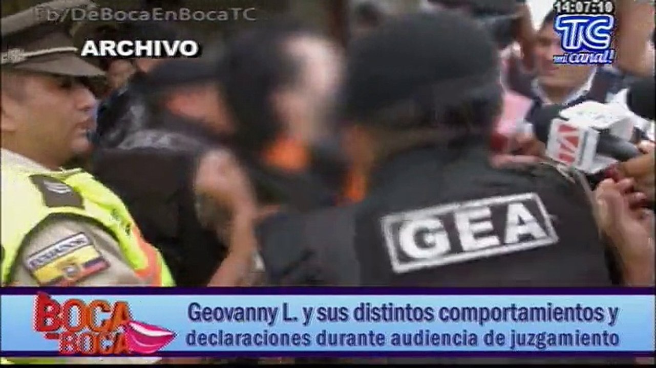Geovanny L. y sus distintos comportamientos y declaraciones durante audiencia de juzgamiento