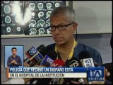 Policía quien recibió un disparo está en el hospital de la institución