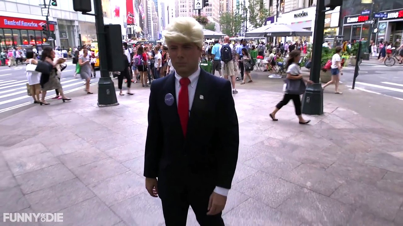Walking In NYC As Donald Trump