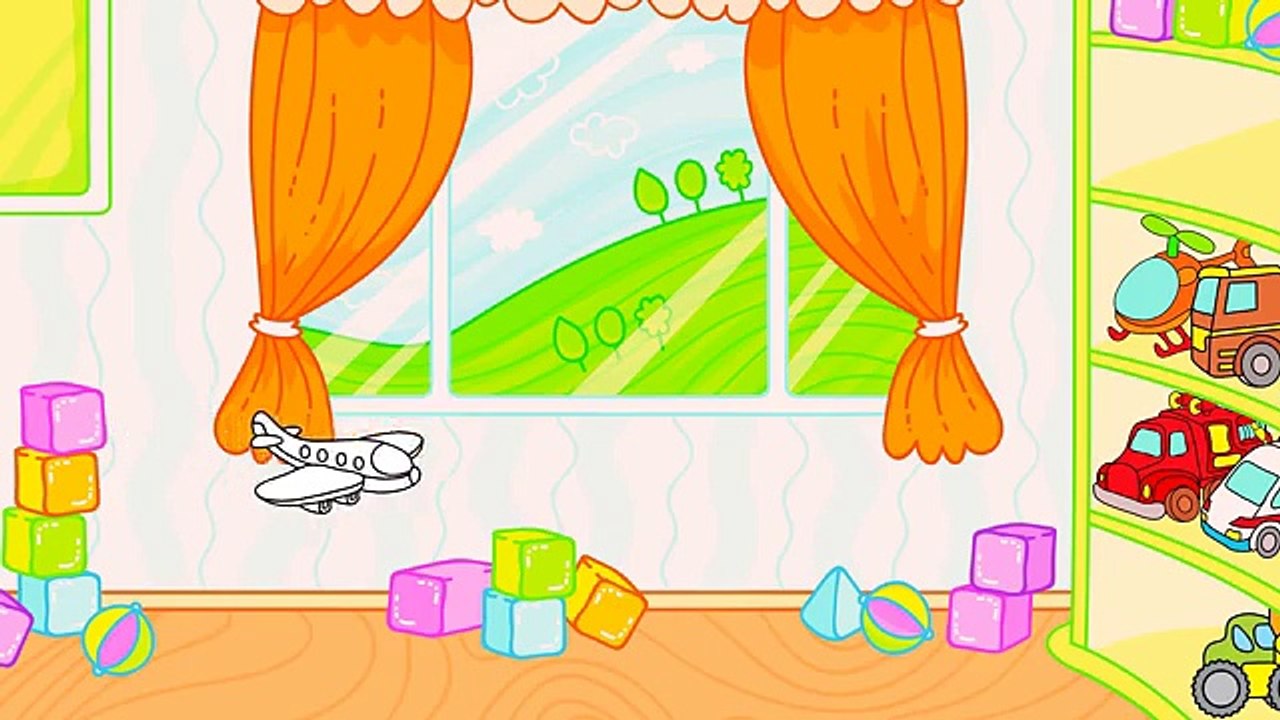 Color My Favorite Toys 1 - EXCAVATOR & AIRPLANE [] ABC 123