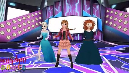 Gangnam Style Dance Frozen Anna, Elsa and Merida Performance
