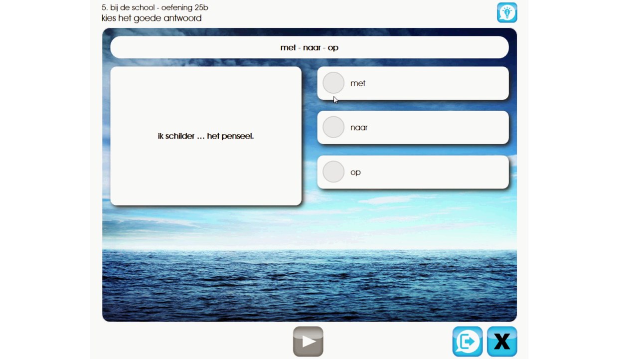 1. Kies het goede antwoord
