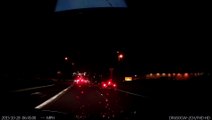 Tesla Autopilot saves this car beiing crashed by night