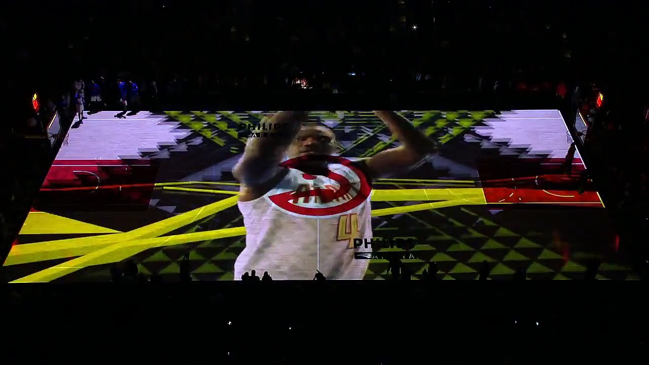 Projections 3D sur le terrain de Basket-ball des Atlanta Hawks - Opening Night