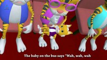 Wheels On The Bus With Cat - Nursery Rhymes - 3D Animation Nursery Rhymes