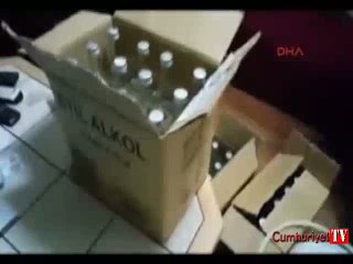 Sahte içki baskını kamerada