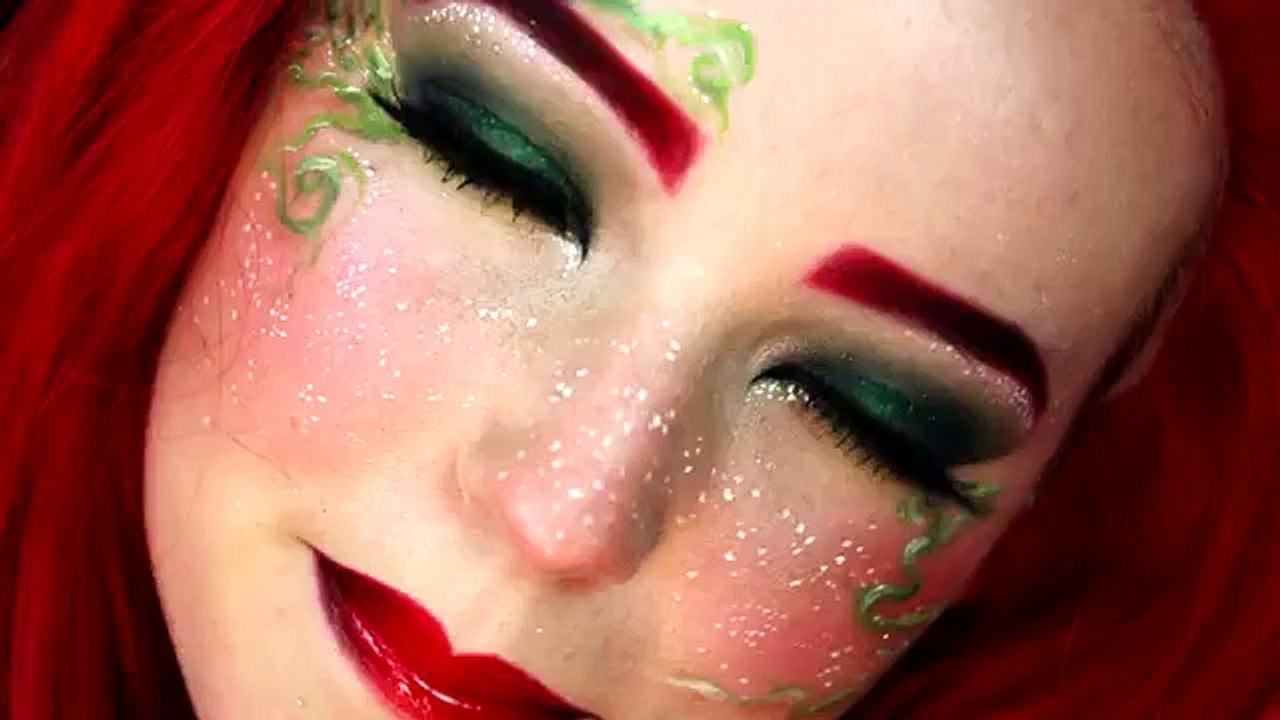 Poison Ivy Halloween Makeup Tutorial