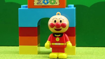 アンパンマンブロック　なかよしどうぶつバケツ　anpanman