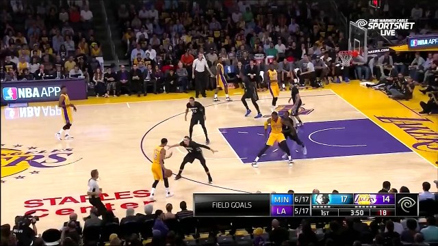 Roy Hibbert To Julius Randle For Dunk | Timberwolves vs Lakers | October 28, 2015 | NBA Season 2015/16