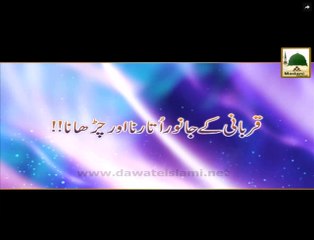 Qurbani Kay Janwar Utarna Aur Charhana - Short Bayan - Maulana Ilyas Qadri