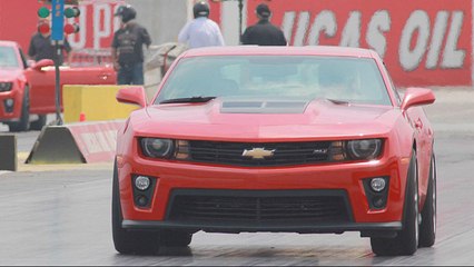 Chevy Camaro ZL1 Runs the Quarter-Mile on the Drag Strip