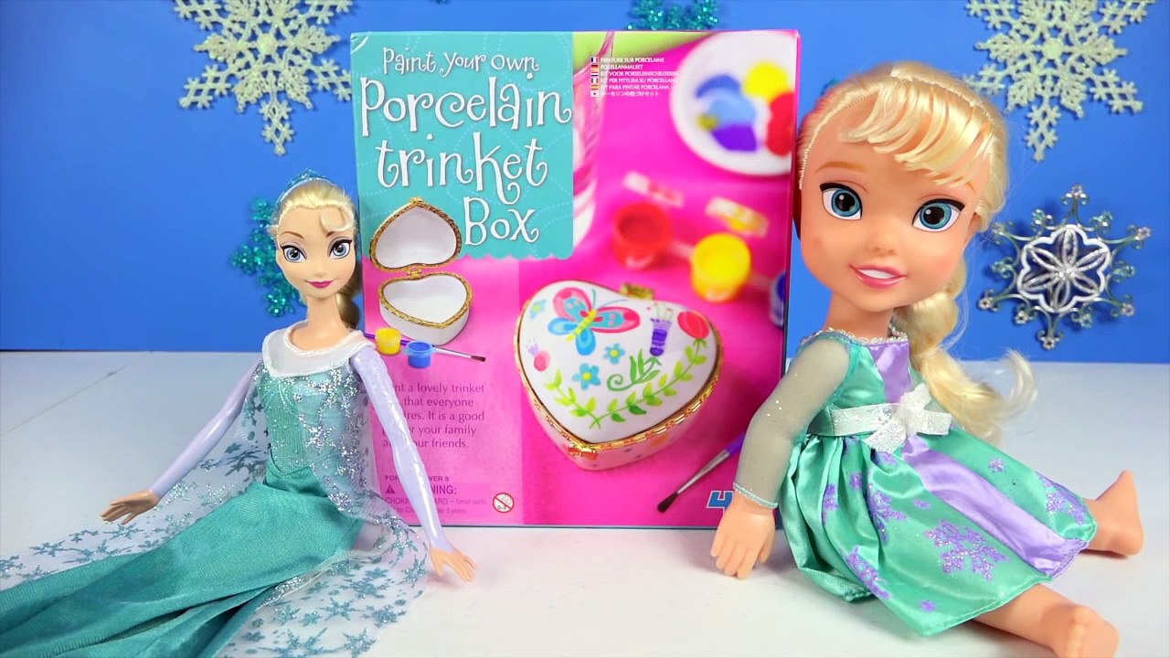 Frozen Elsa Jewelry Box Heart Shaped Trinket Keepsake Gift How to paint Disney Toy Box