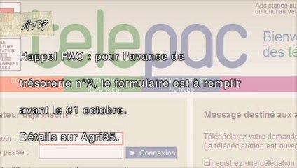 Le #FlashAgri85 du vendredi 30 octobre 2015