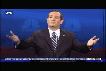Ted Cruz offers the CNBC moderators some marijuana