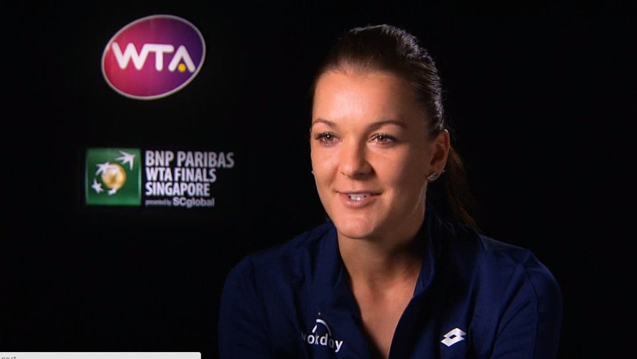 Agnieszka Radwanska chats to Tennis TV after her win over Simona Halep