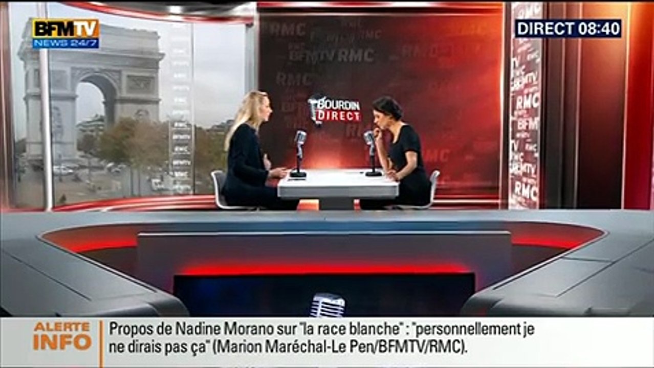 Marion Maréchal-Le Pen face à Apolline de Malherbe en direct_BFMTV_2015_10_28_08_58