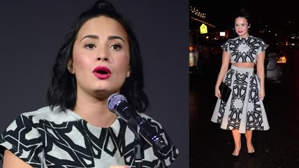 Demi Lovato besucht den Soho Apple Store