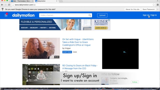 LIS 3267 Video upload to Dailymotion
