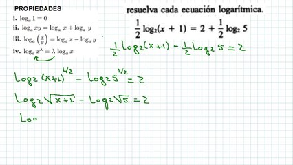 LOGARITMOS Y SUS PROPIEDADES