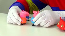 Toy Car Clown Videos - Peppa Pig & Family - NEW CAR - Toys Collection