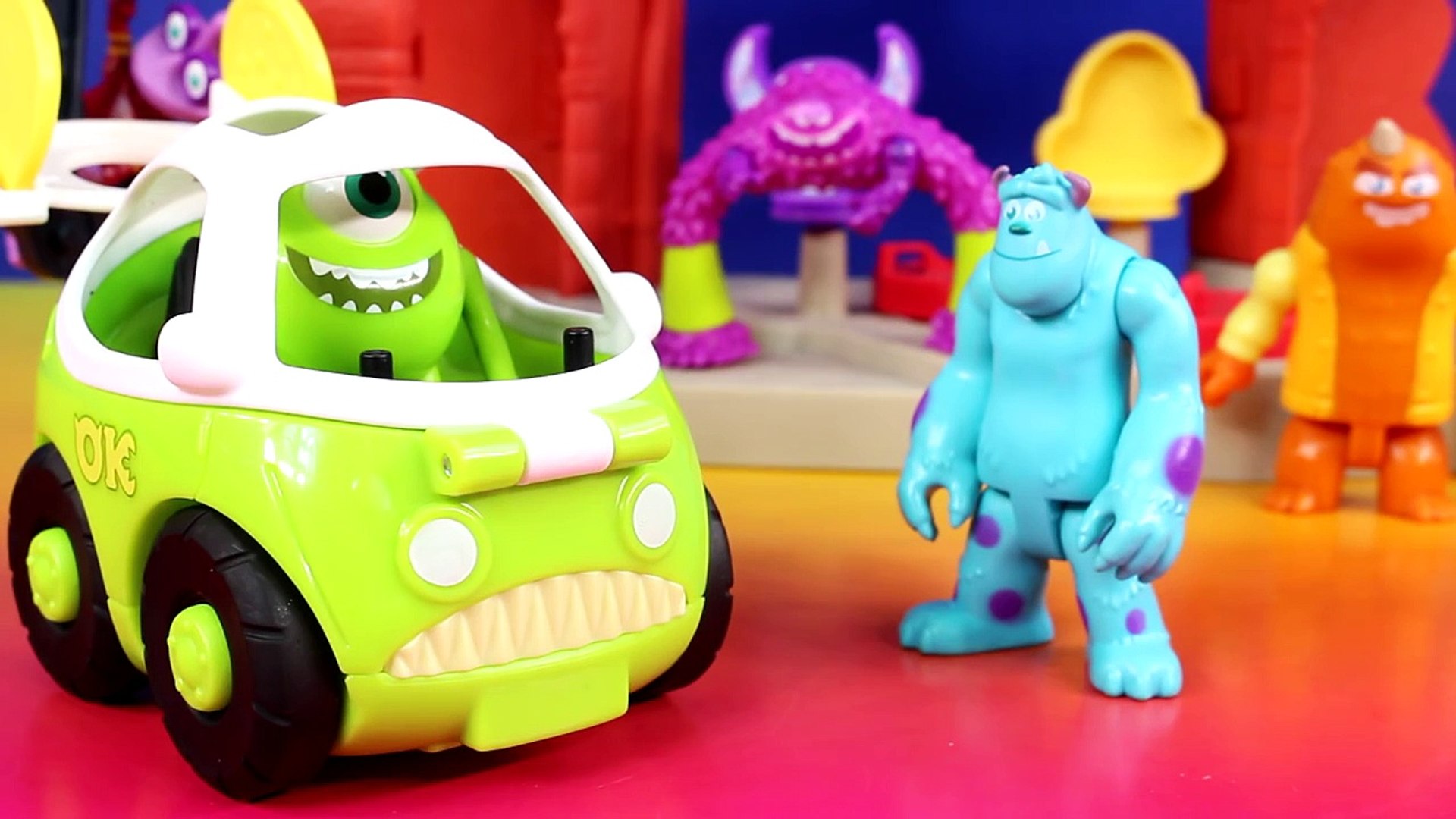 Imaginext Monsters University CDA Child Detection Agency Helicopter Mike &  Car Joker Minio
