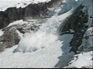 Grosse purge au Glacier d'Argentière.