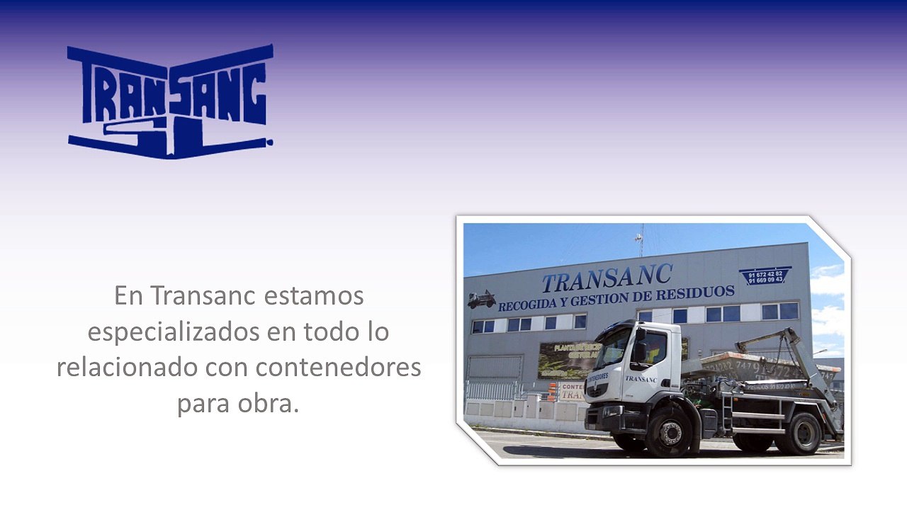 Transanc - vertedero de residuos - Contenedores para obra - retirada de residuos