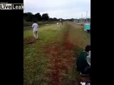 LiveLeak Family gets plowed by train while posing for a photo