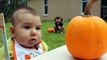 Ember and Connor Carving Pumpkins 2015 - Halloween