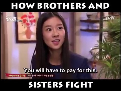 Fight Between Sis & Brother -> World's best relation Brother and Sister